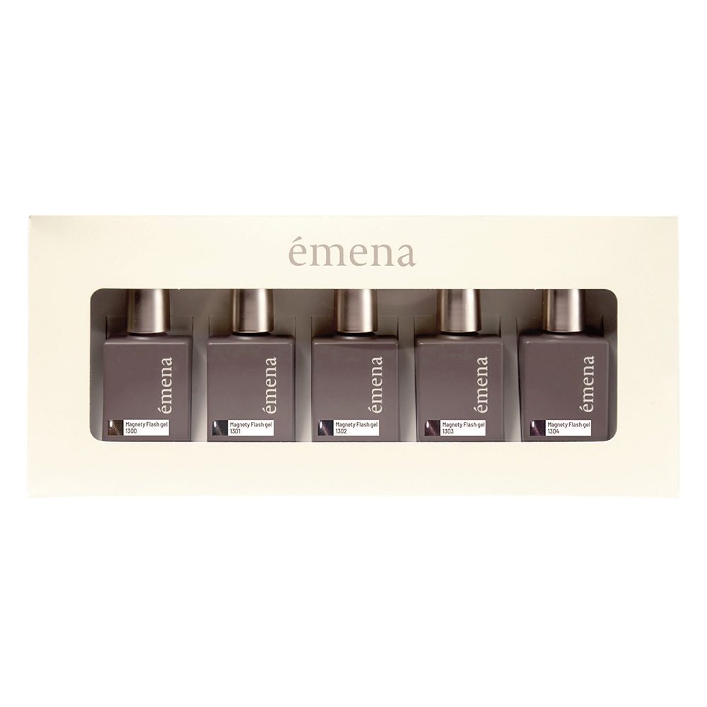 エメナ マグネティフラッシュジェル 8g 5色セット 1300-1304 EMENA-MF5A