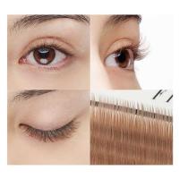 まつ毛エクステ　まとめ売り　シアーブラウン □ミスアイドール フラットマットラッシュ 0.15-CMIX シアー