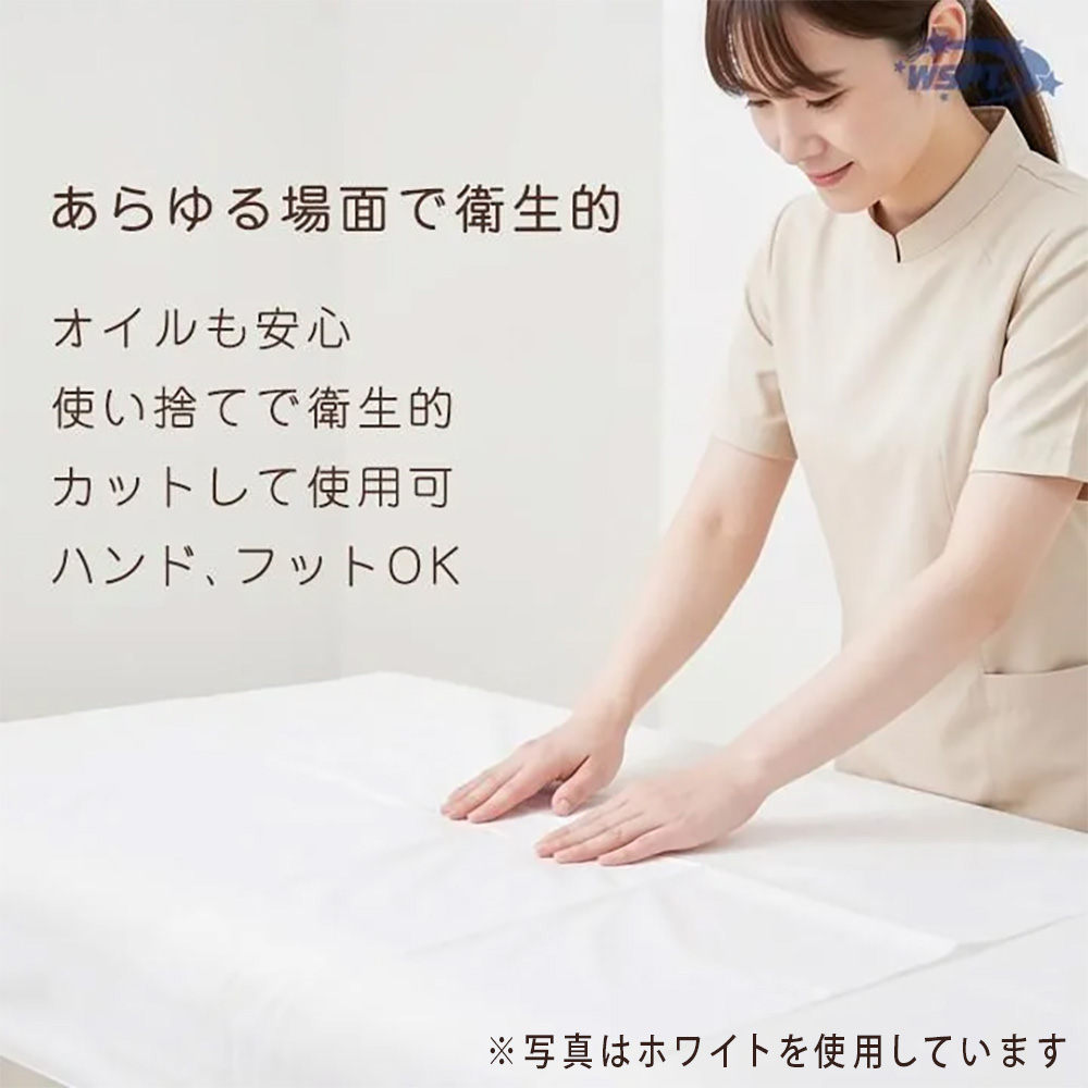 WSPT JAPAN 使い捨てペーパーシーツ 防水 50枚入り OA41737 ブルー