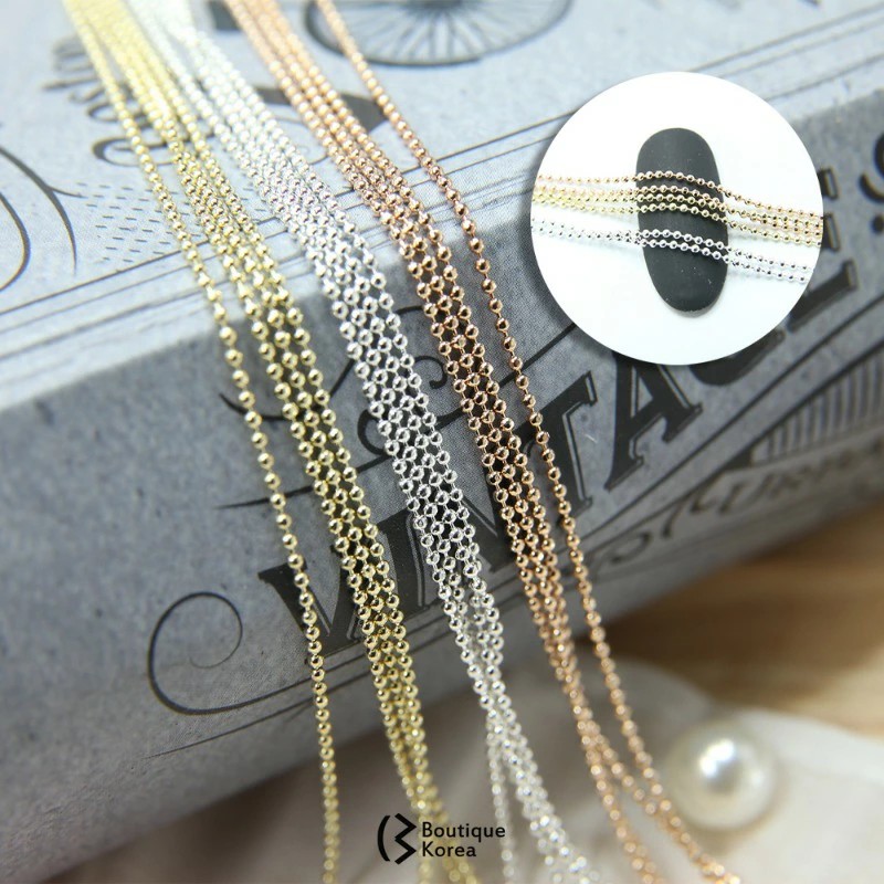Boutique Korea 大容量ボールチェーン chain1-K1.0S シルバー