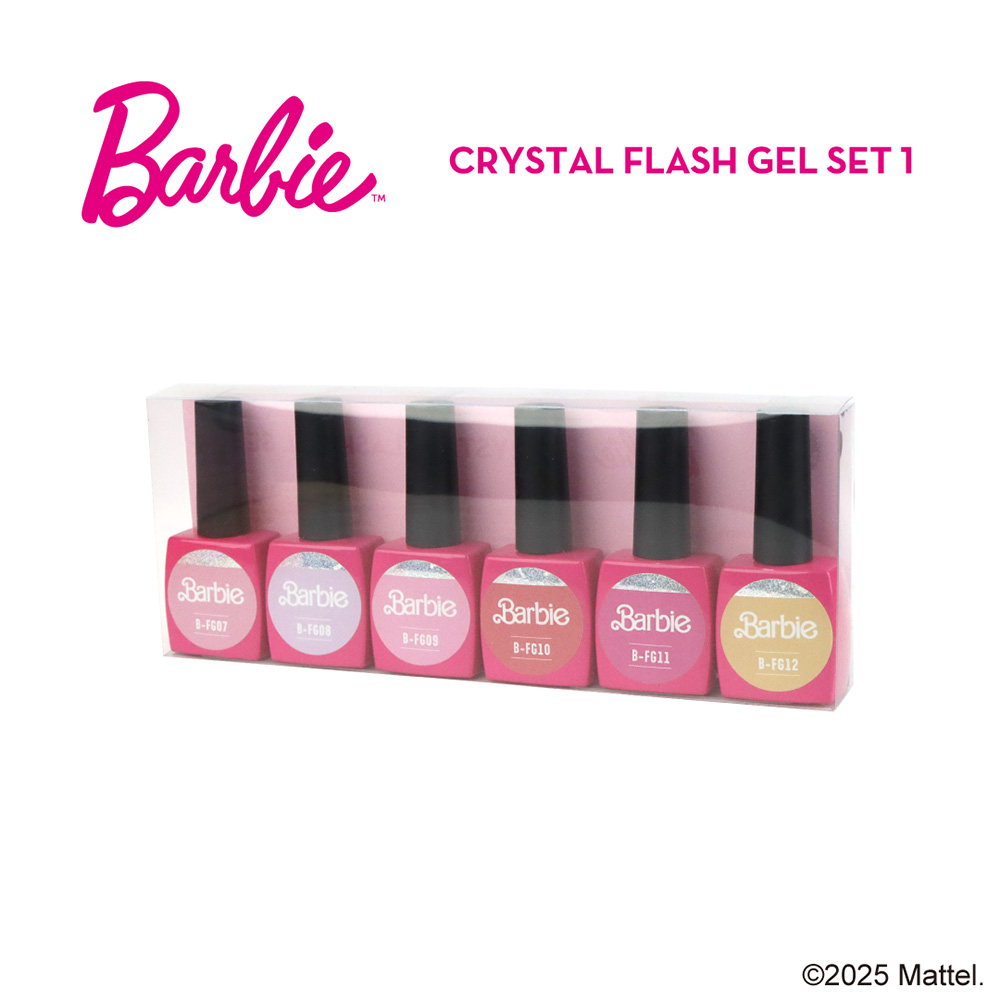 ●Barbie クリスタルフラッシュジェル 10ml B-CRFGST1 6色セット No.1