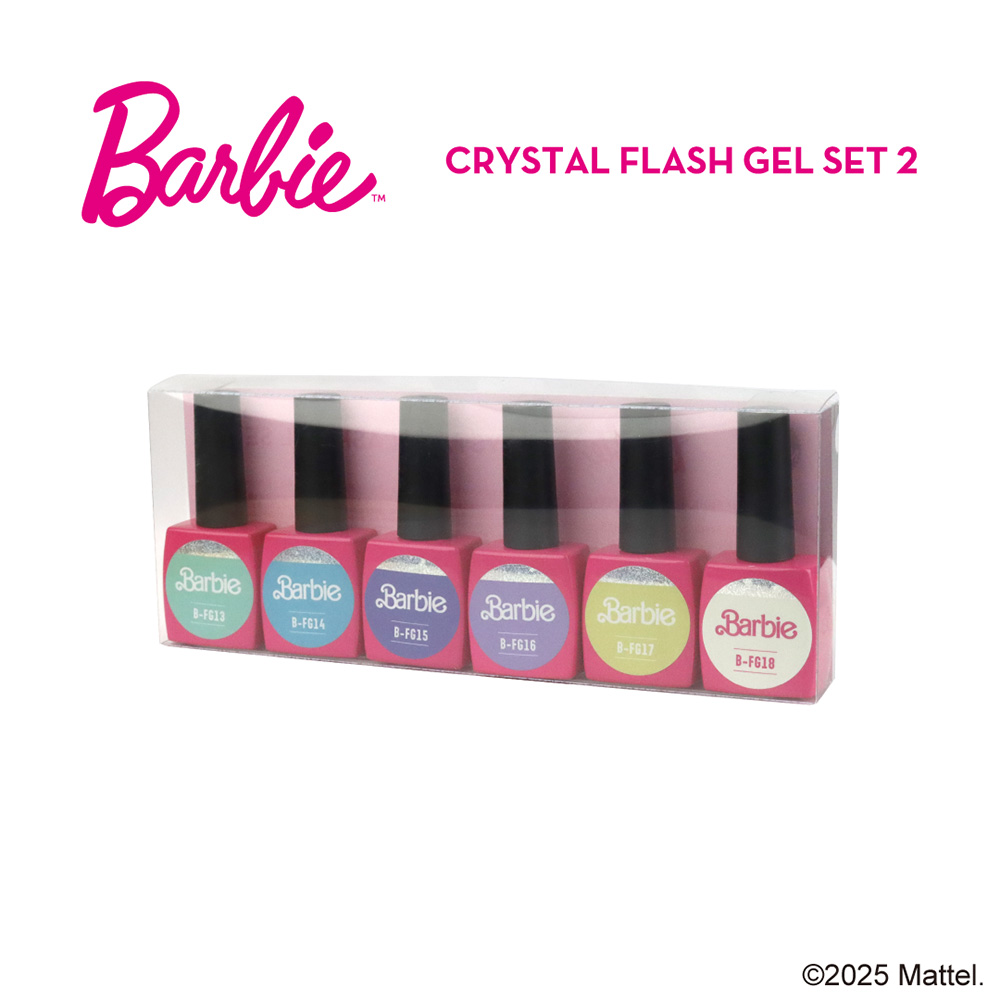 ●Barbie クリスタルフラッシュジェル 10ml B-CRFGST2 6色セット No.2