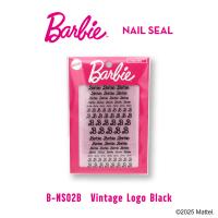 ●Barbie ネイルシール NS02B ビンテージロゴ ブラック