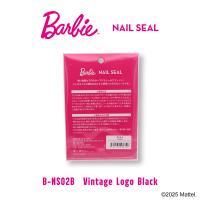 ●Barbie ネイルシール NS02B ビンテージロゴ ブラック