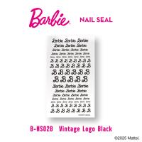 ●Barbie ネイルシール NS02B ビンテージロゴ ブラック