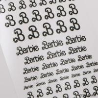●Barbie ネイルシール NS02B ビンテージロゴ ブラック