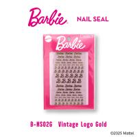 ●Barbie ネイルシール NS02G ビンテージロゴ ゴールド