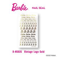●Barbie ネイルシール NS02G ビンテージロゴ ゴールド