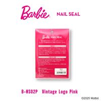 ●Barbie ネイルシール NS02P ビンテージロゴ ピンク
