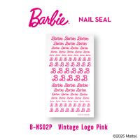 ●Barbie ネイルシール NS02P ビンテージロゴ ピンク