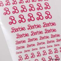 ●Barbie ネイルシール NS02P ビンテージロゴ ピンク