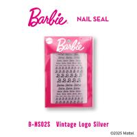 ●Barbie ネイルシール NS02S ビンテージロゴ シルバー