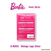 ●Barbie ネイルシール NS02S ビンテージロゴ シルバー