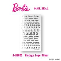 ●Barbie ネイルシール NS02S ビンテージロゴ シルバー