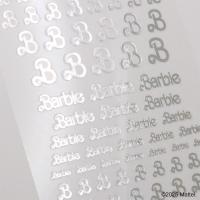 ●Barbie ネイルシール NS02S ビンテージロゴ シルバー