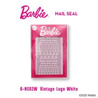 Barbie ネイルシール NS02W ビンテージロゴ ホワイト