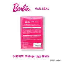 Barbie ネイルシール NS02W ビンテージロゴ ホワイト