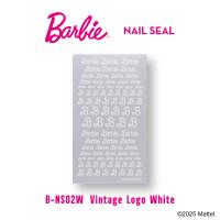 Barbie ネイルシール NS02W ビンテージロゴ ホワイト
