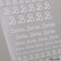 Barbie ネイルシール NS02W ビンテージロゴ ホワイト