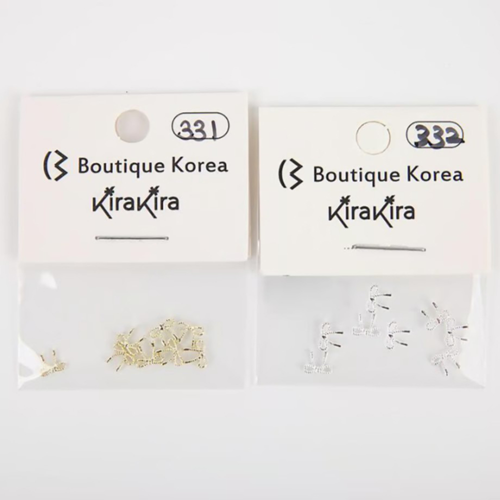 Boutique Korea ガーリーリボンパーツ ミニ 8P HO-331 ゴールド