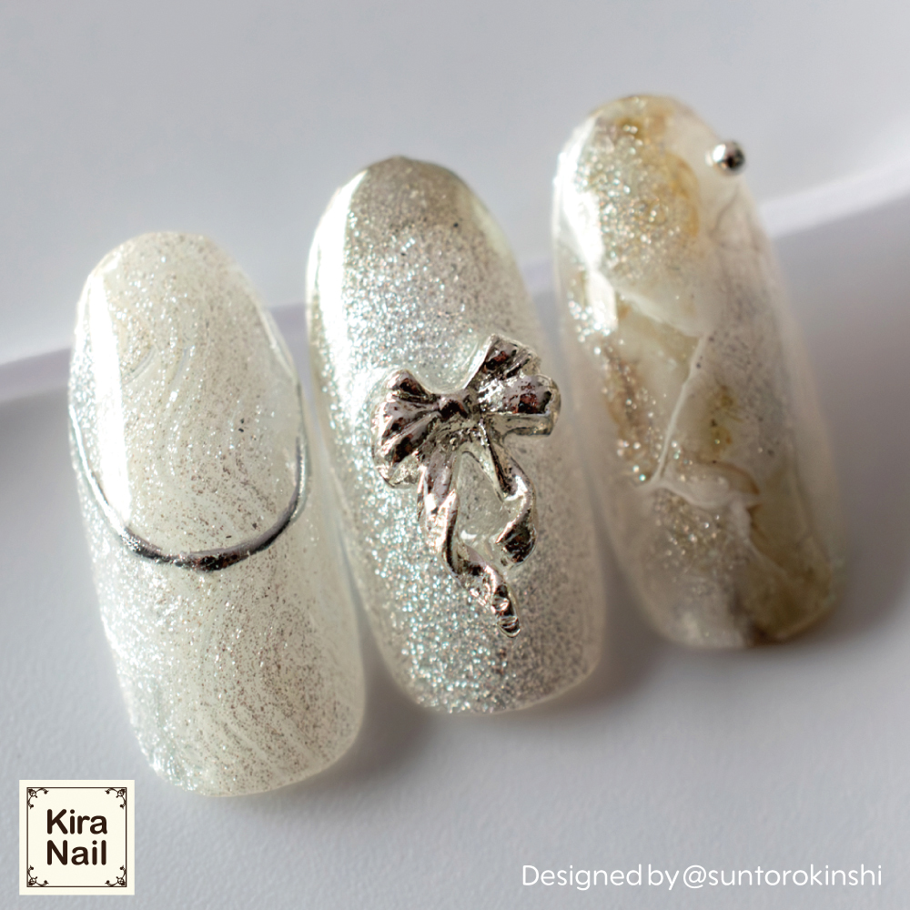 KiraNail メタルリボンメルヘンチュール シルバー RIB-MME-SHI