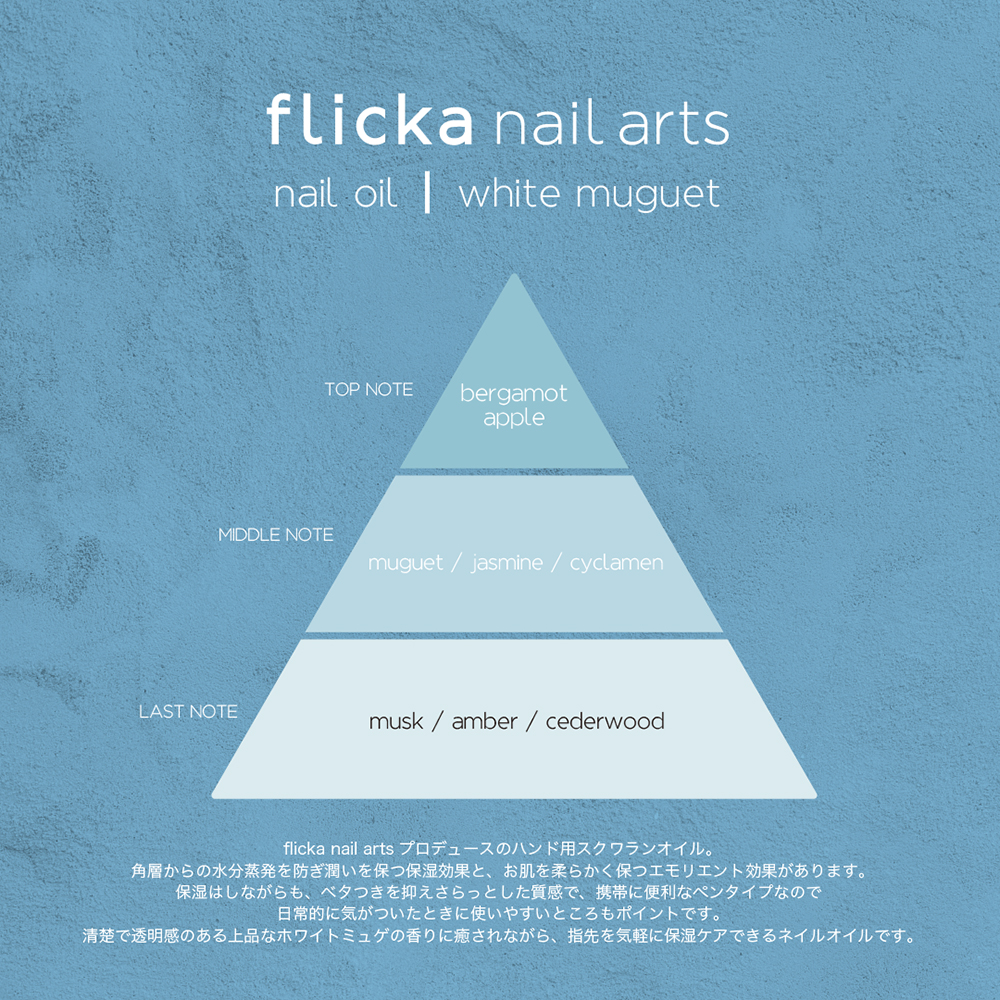 flicka nail arts ネイルオイル 2ml ホワイトミュゲ F-NO01