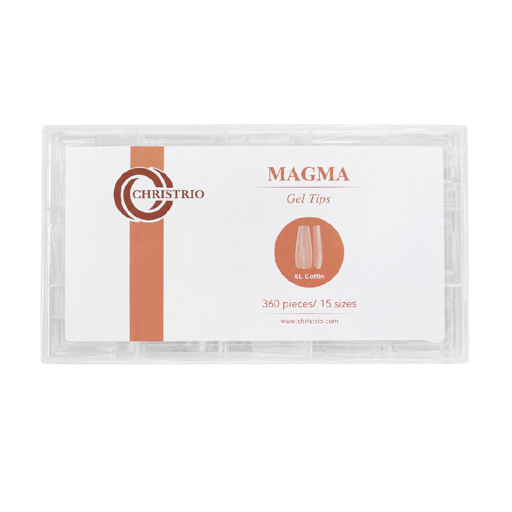 CHRISTRIO MAGMA ジェル エクステンション チップ 360pcs XL コフィン