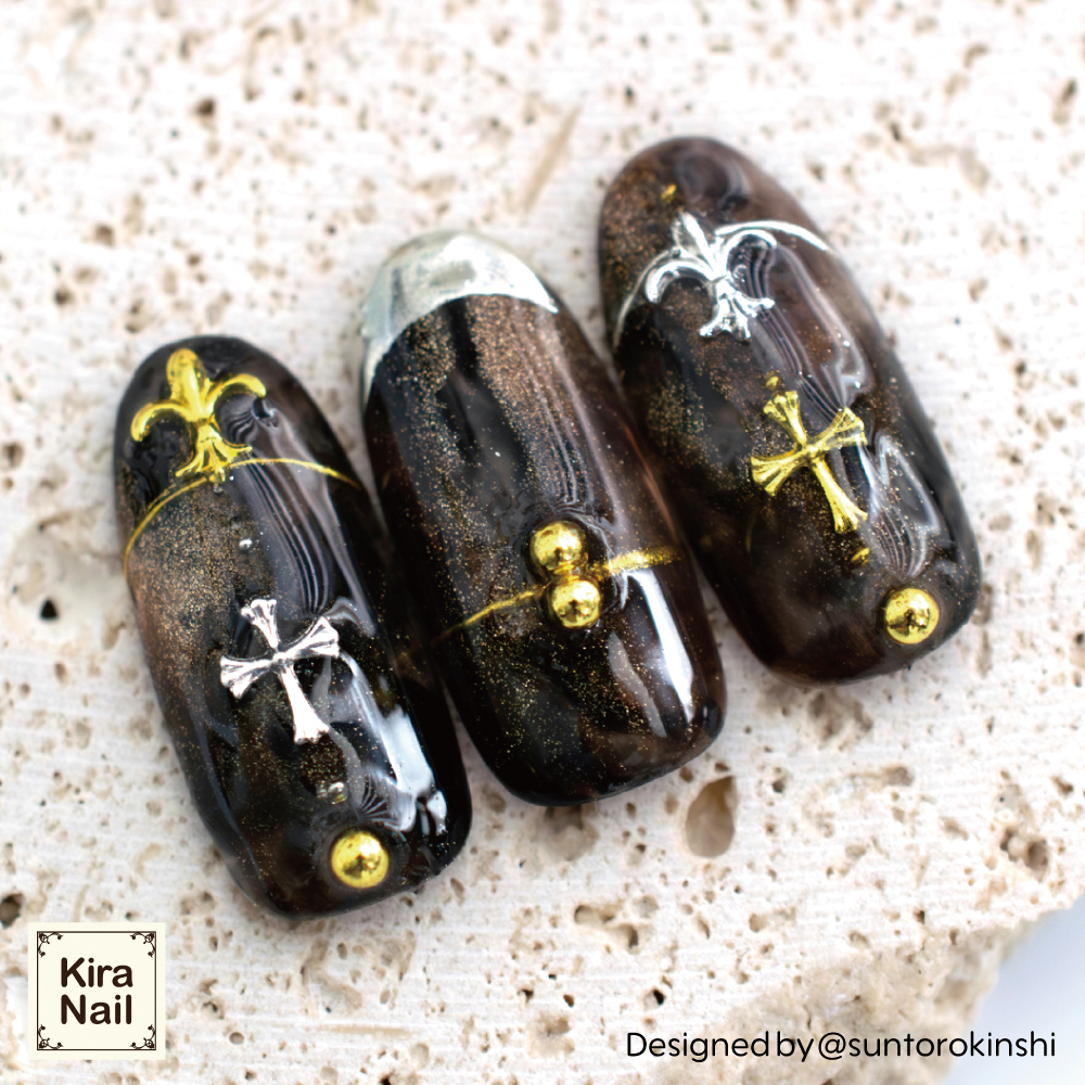KiraNail クロス アリエル ゴールド 6×4.5mm PA-CRO-AGO