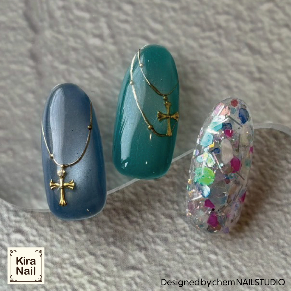 KiraNail クロス アリエル ゴールド 6×4.5mm PA-CRO-AGO