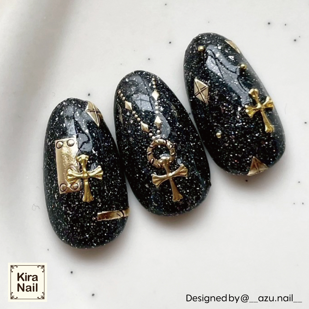 KiraNail クロス アリエル ゴールド 6×4.5mm PA-CRO-AGO