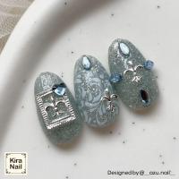 KiraNail リリーエンブレム ウリエル シルバー 6×4mm PA-LIL-USH