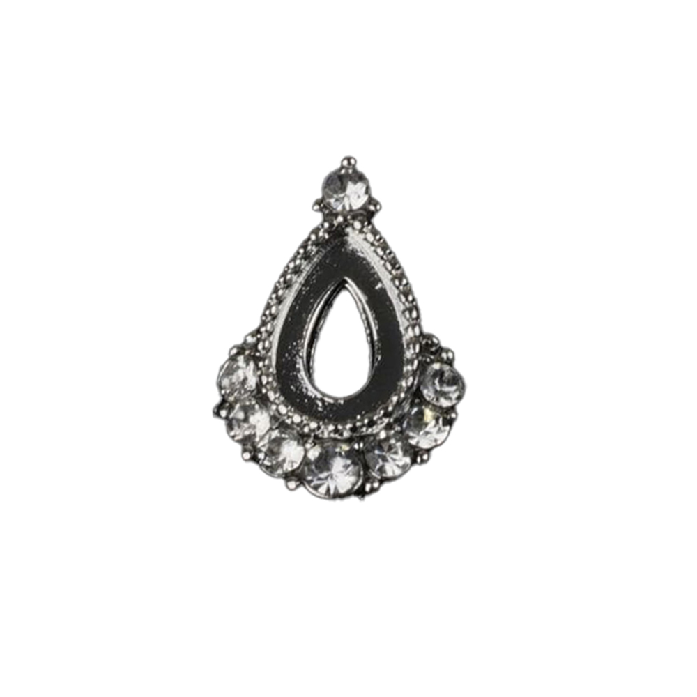 D.nail ビジューチャームコレクション ドロップ シルバー 4P #8421