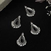 D.nail ビジューチャームコレクション ドロップ シルバー 4P #8421