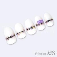 ツメキラes リボンフレンチライン ブラック ES-RBN-005