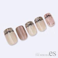 ツメキラes リボンフレンチライン ブラック ES-RBN-005