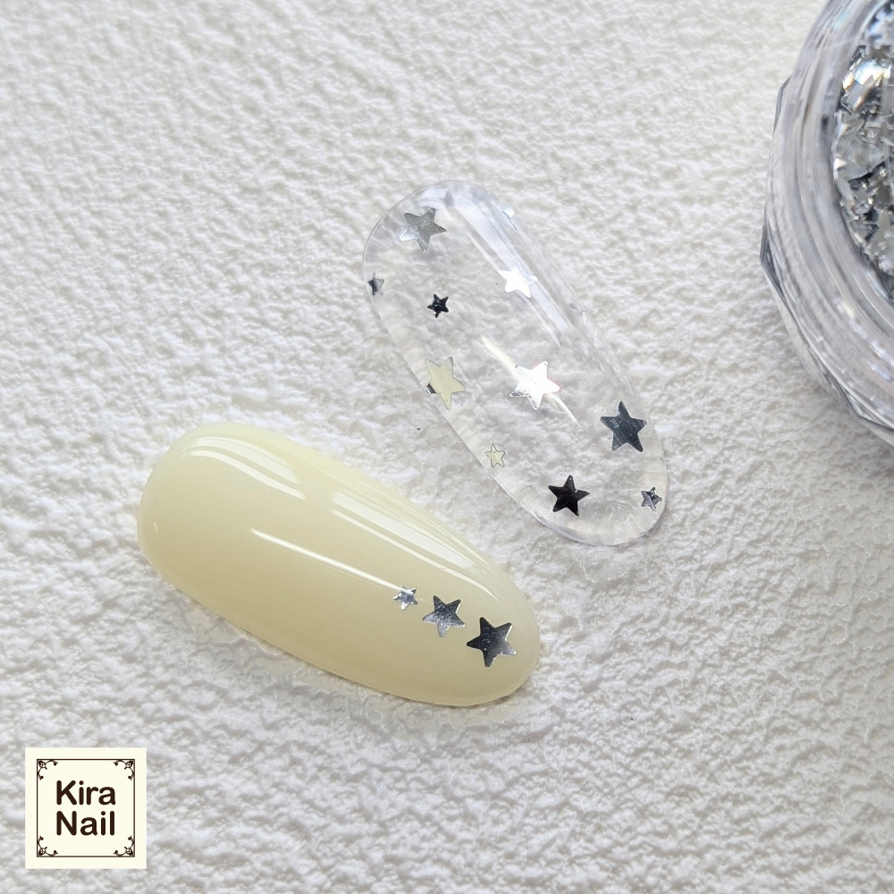 KiraNail ホログラム 星 3種 ミックス ケース入 シルバー PA-HOS-MIS