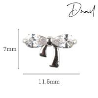 D.nail ジュエリービジューパーツ DS-68 クリスタルリボン 2P #8579