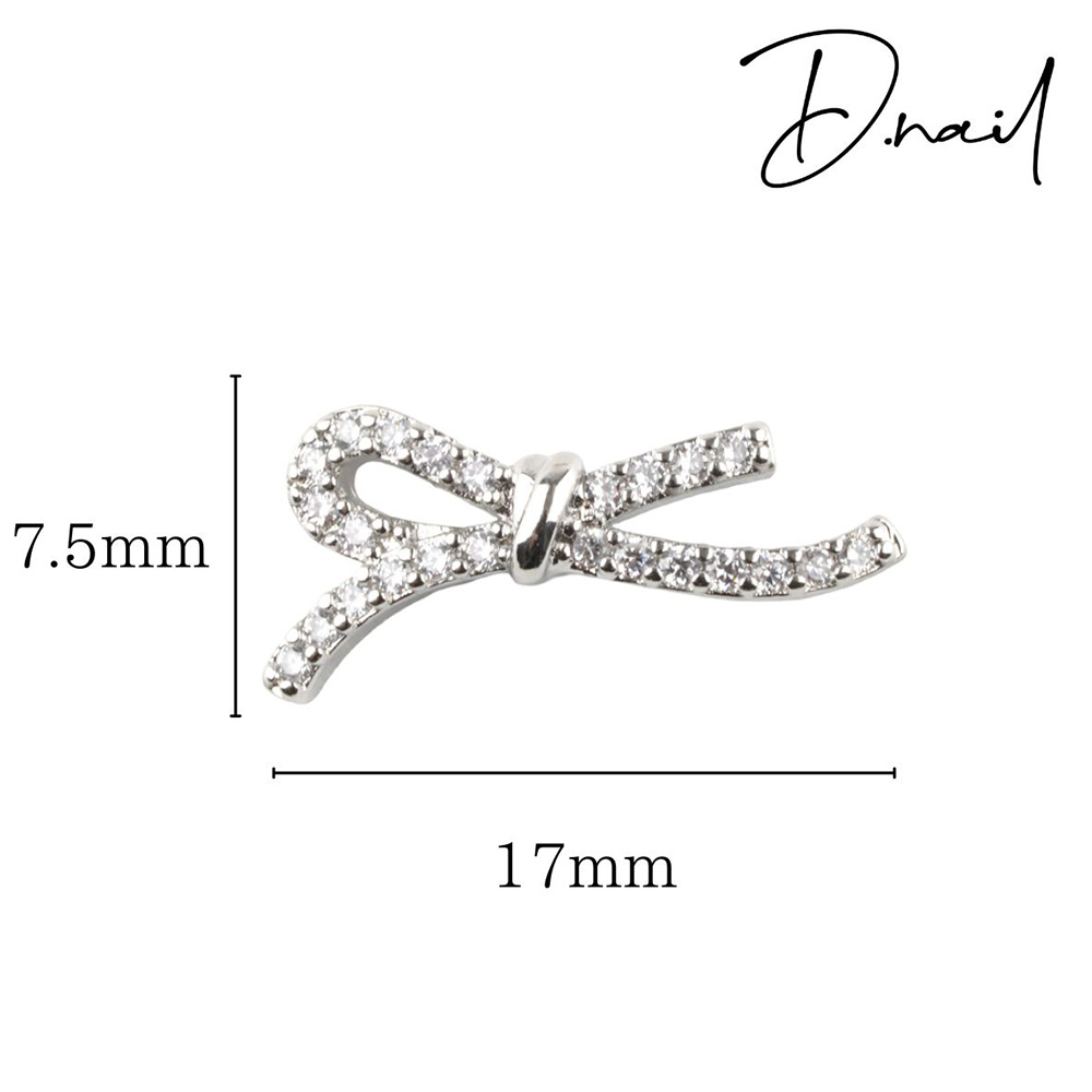D.nail ジュエリービジューパーツ DS-71 ジュエリーリボン 2P #8582