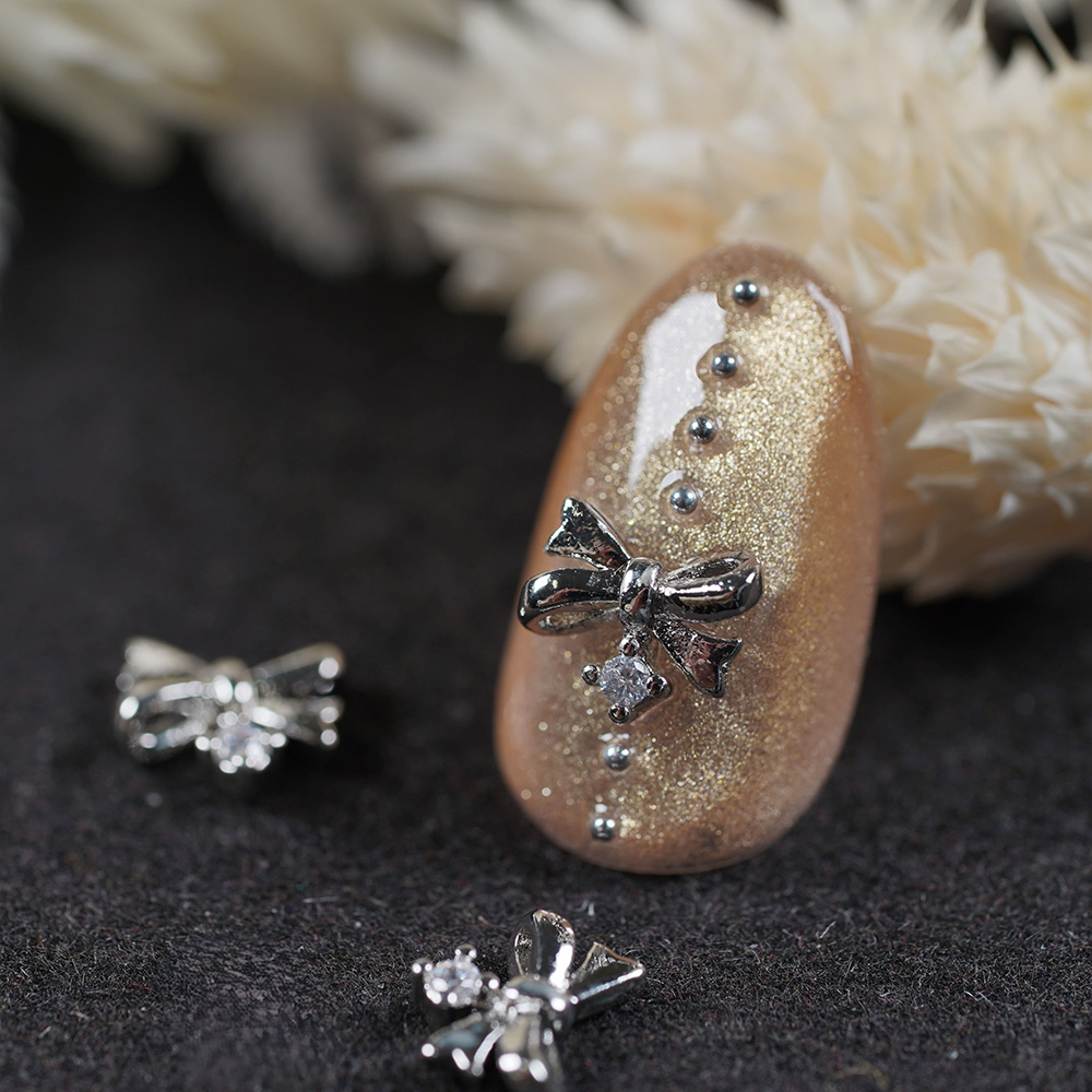 D.nail ジュエリービジューパーツ DS-82 トゥインクルリボン 2P #8431
