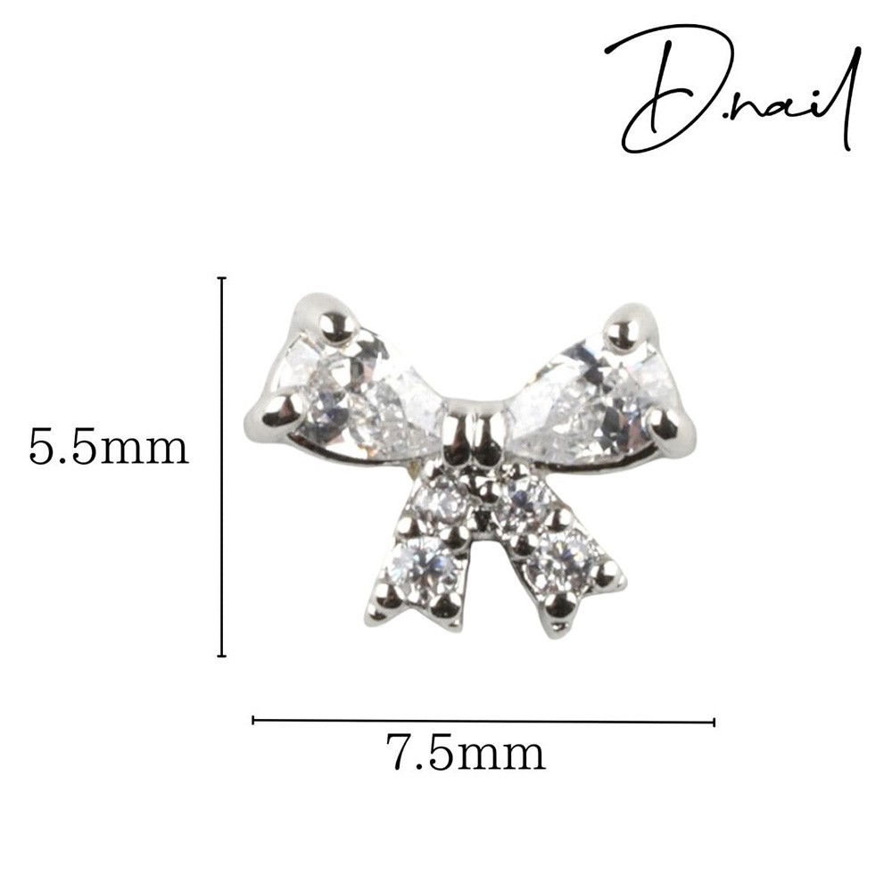 D.nail ジュエリービジューパーツ DS-87 リュクスリボン 2P #8436