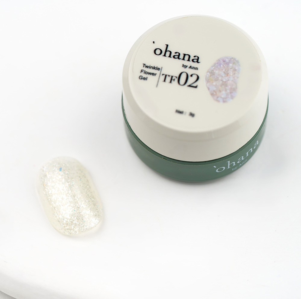 ‘ohana トゥインクルフラワージェル 3g TF02 ホワイト #7386