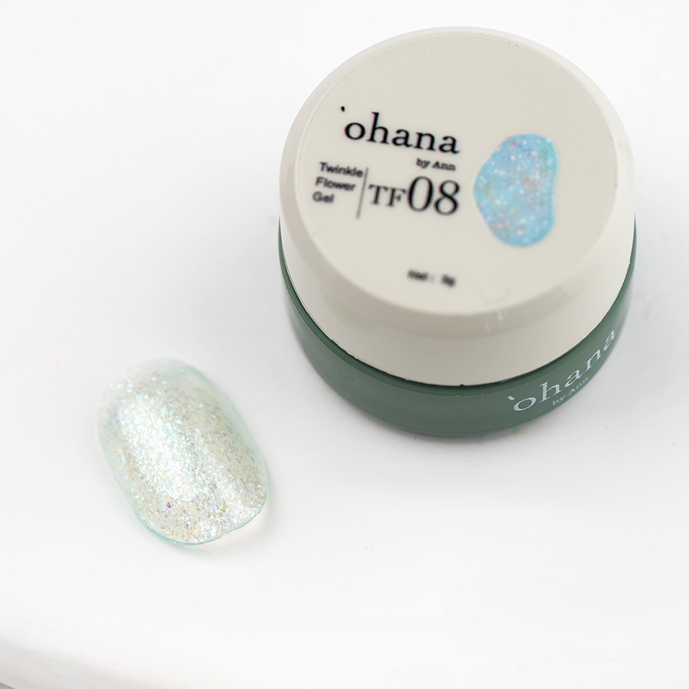 ‘ohana トゥインクルフラワージェル 3g TF08 ライトブルー #7392