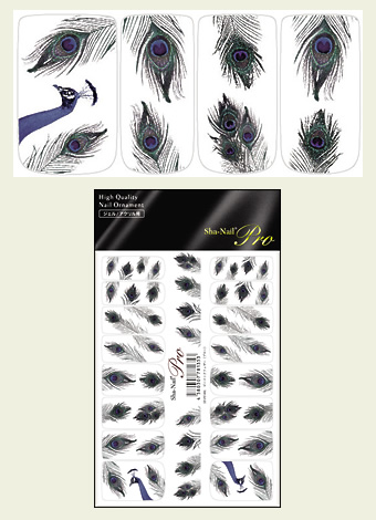 写ネイルPRO ピーコックフェザー ブルー PF-001