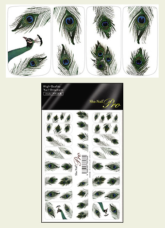 写ネイルPRO ピーコックフェザー グリーン PF-002