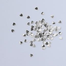 Bonnail フラットスタッズ シルバー ハート 3mm 約80P