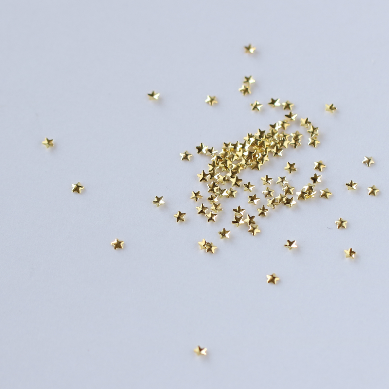 Bonnail プランプスタッズ ゴールド スター 2mm 約100P