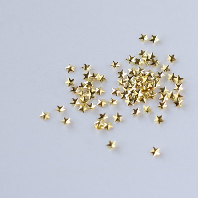 Bonnail プランプスタッズ ゴールド スター 3mm 約80P