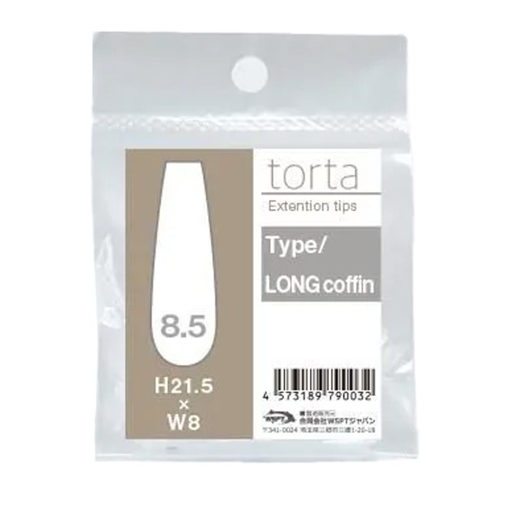 WSPT JAPAN トルタ エクステンションチップ ロングコフィン No.8.5 TOP2628