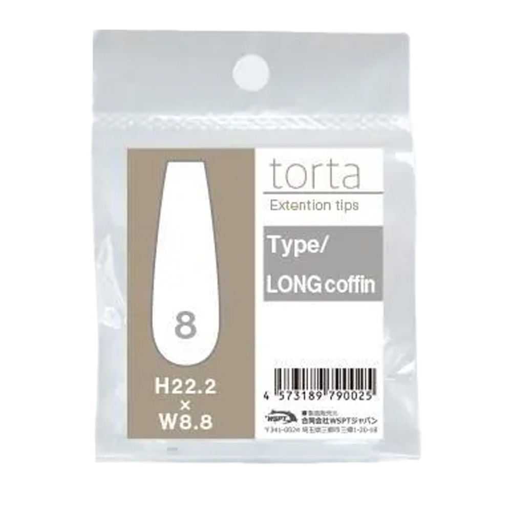 WSPT JAPAN トルタ エクステンションチップ ロングコフィン No.8 TOP2627