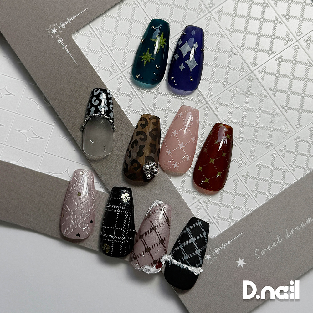 D.nail ホッピングシール 1枚入 星 01 #38198